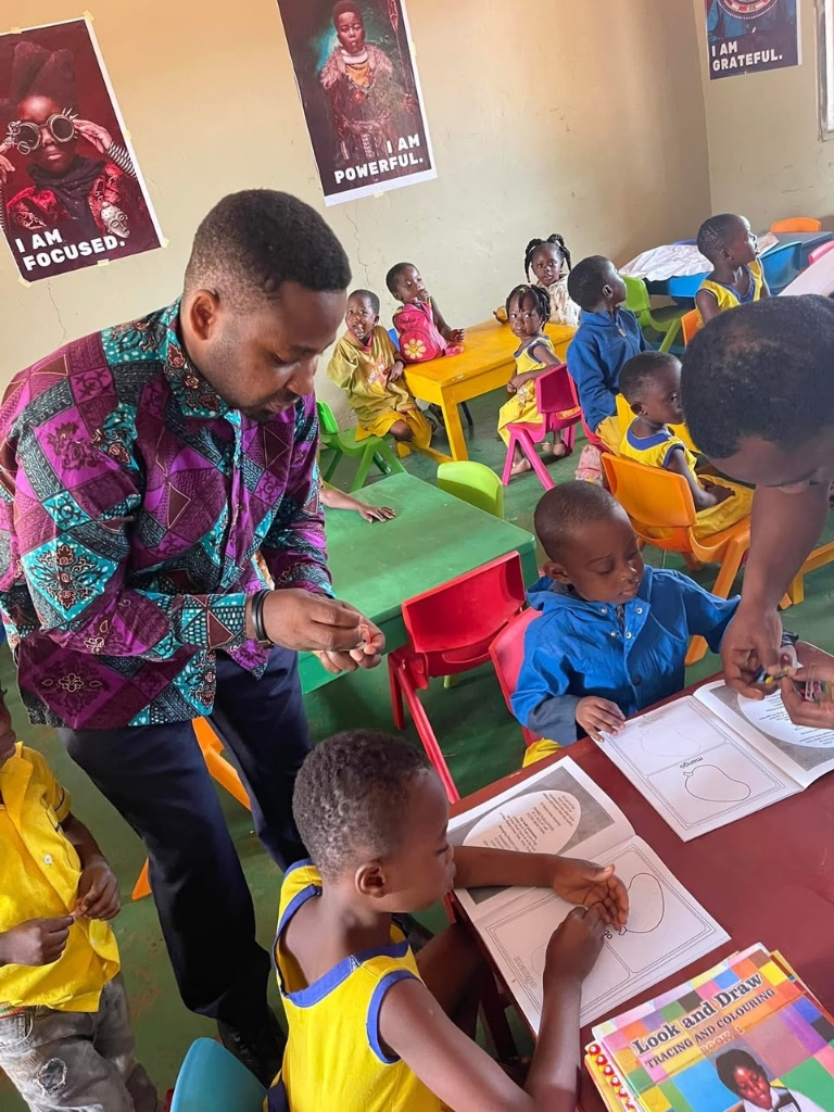 Foundation visit to an early-childhood classroom